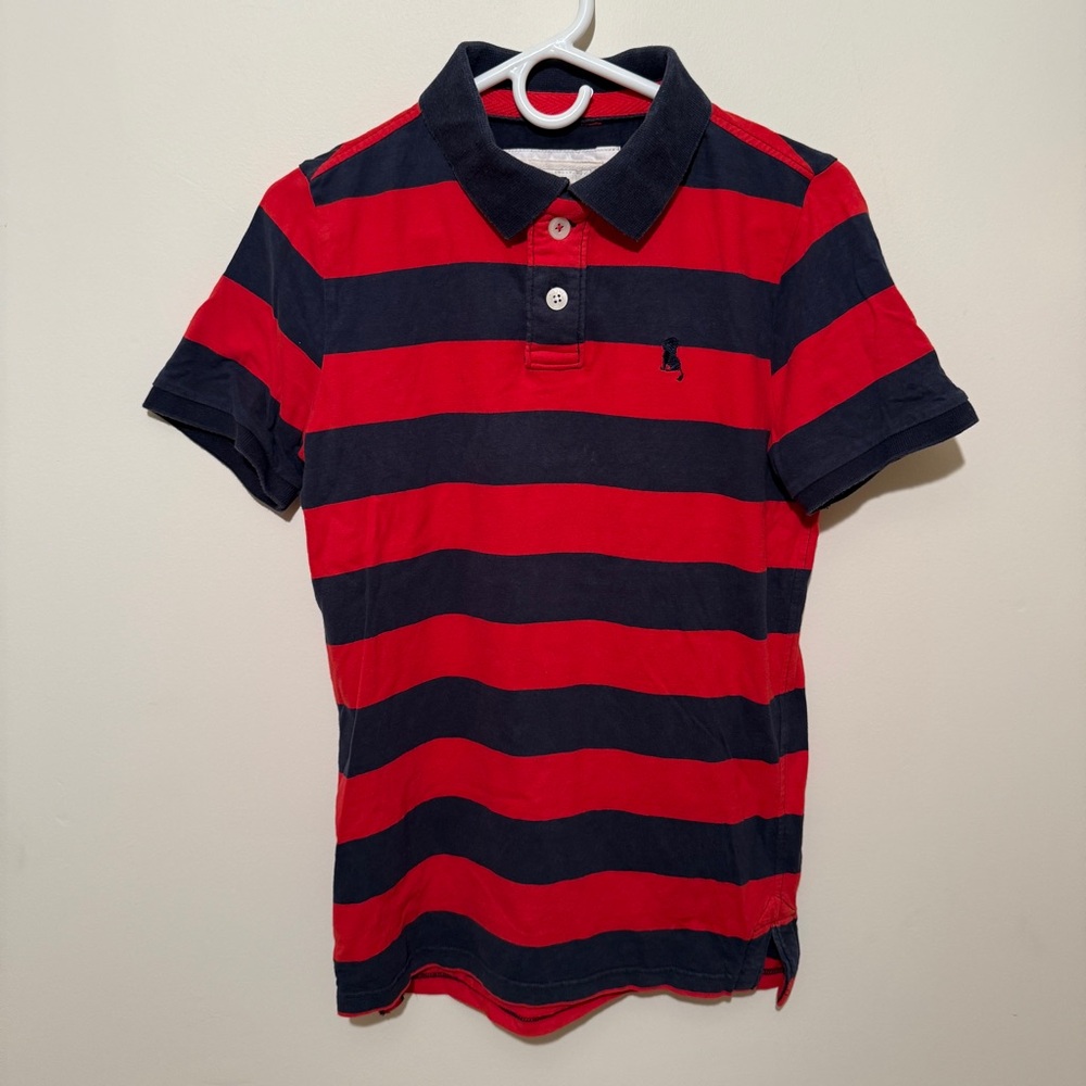 Men's Rugby Red/Navy Polo Shirt